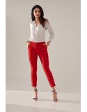 Elegant red cigarette pants PR01810 - Online store - Boutique